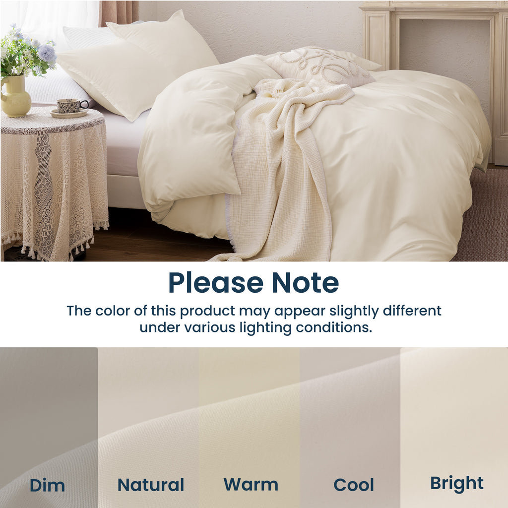 90gsm Duvet Cover Set Soft Microfiber Bedding with Zipper & Corner Ties