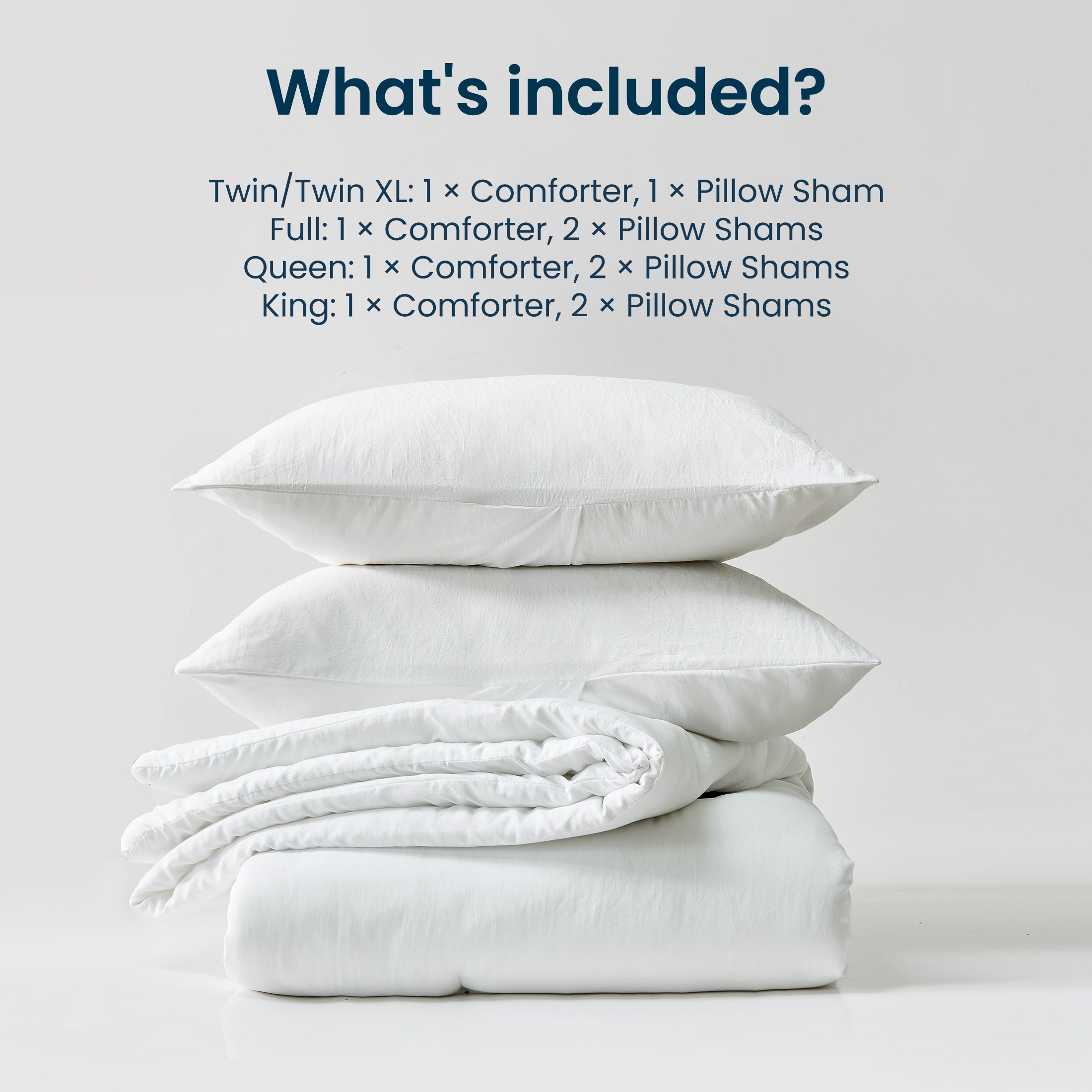 Washed Microfiber Comforter Set, Soft & Breathable