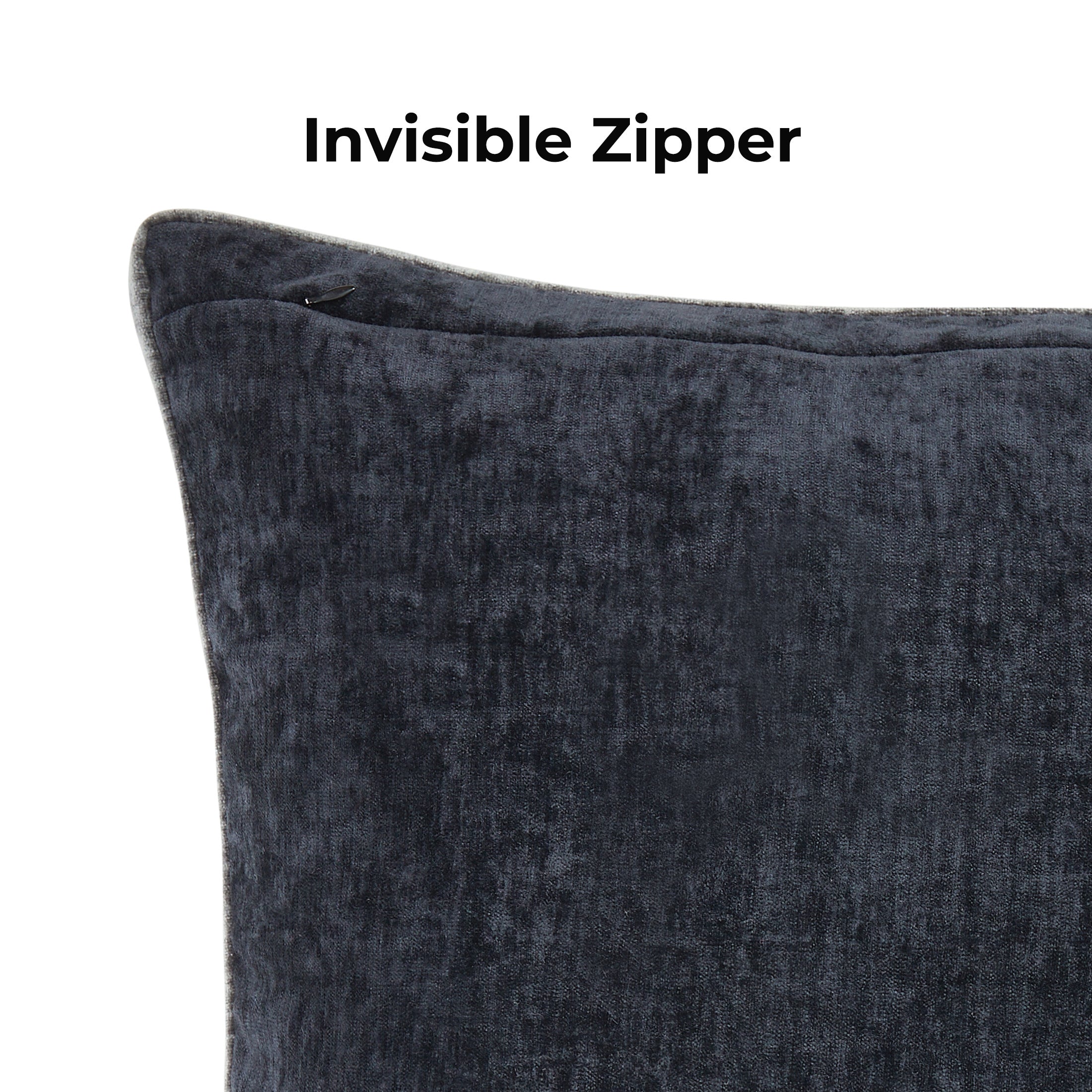 22"x22" Chenille Contrast Gusset Decorative Throw Pillow Covers, Vibrant for Entryway Bench(2 Pack)