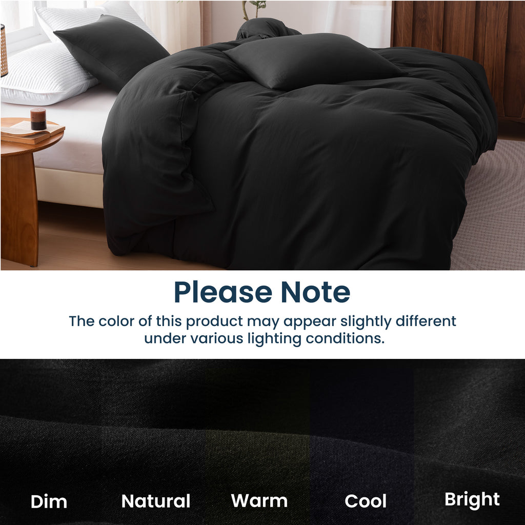 Washed Microfiber 100gsm Duvet Cover Set, All Season Bedding
