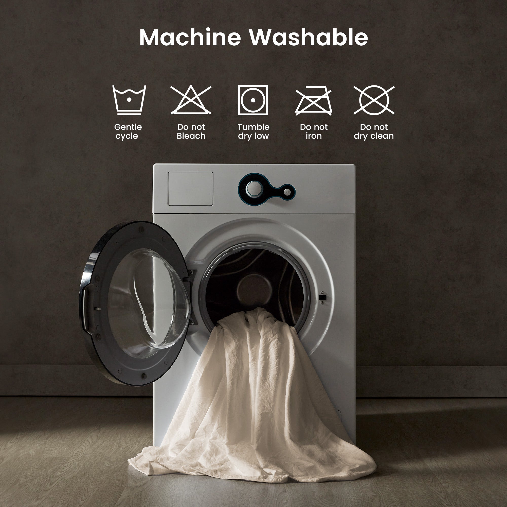 Washed Microfiber - 4 Piece Hotel Luxury Bedding Sheets with Fitted Sheet, Flat Sheet & 2 Pillowcases