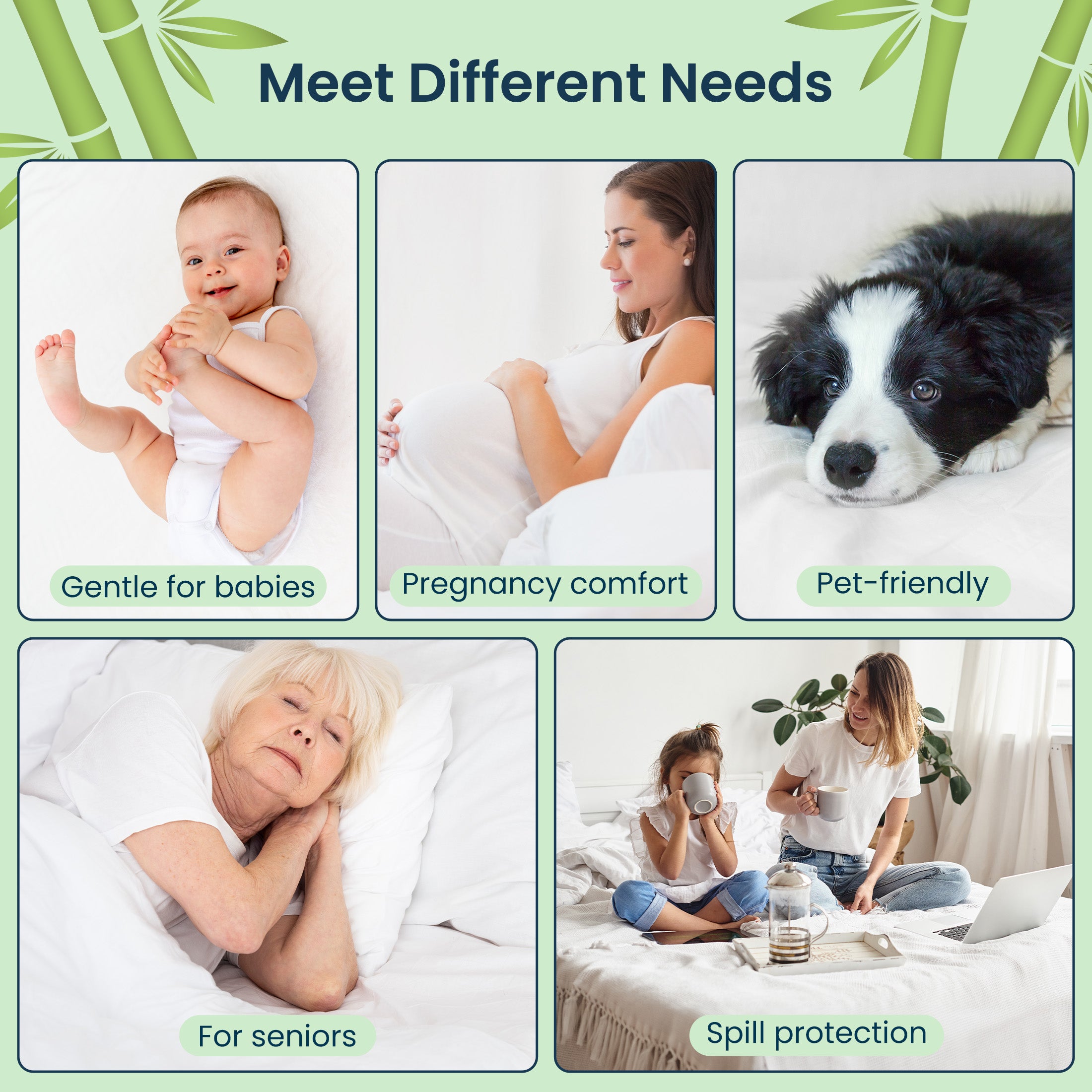 Sleep Zone 100% Waterproof Bamboo Mattress Protector