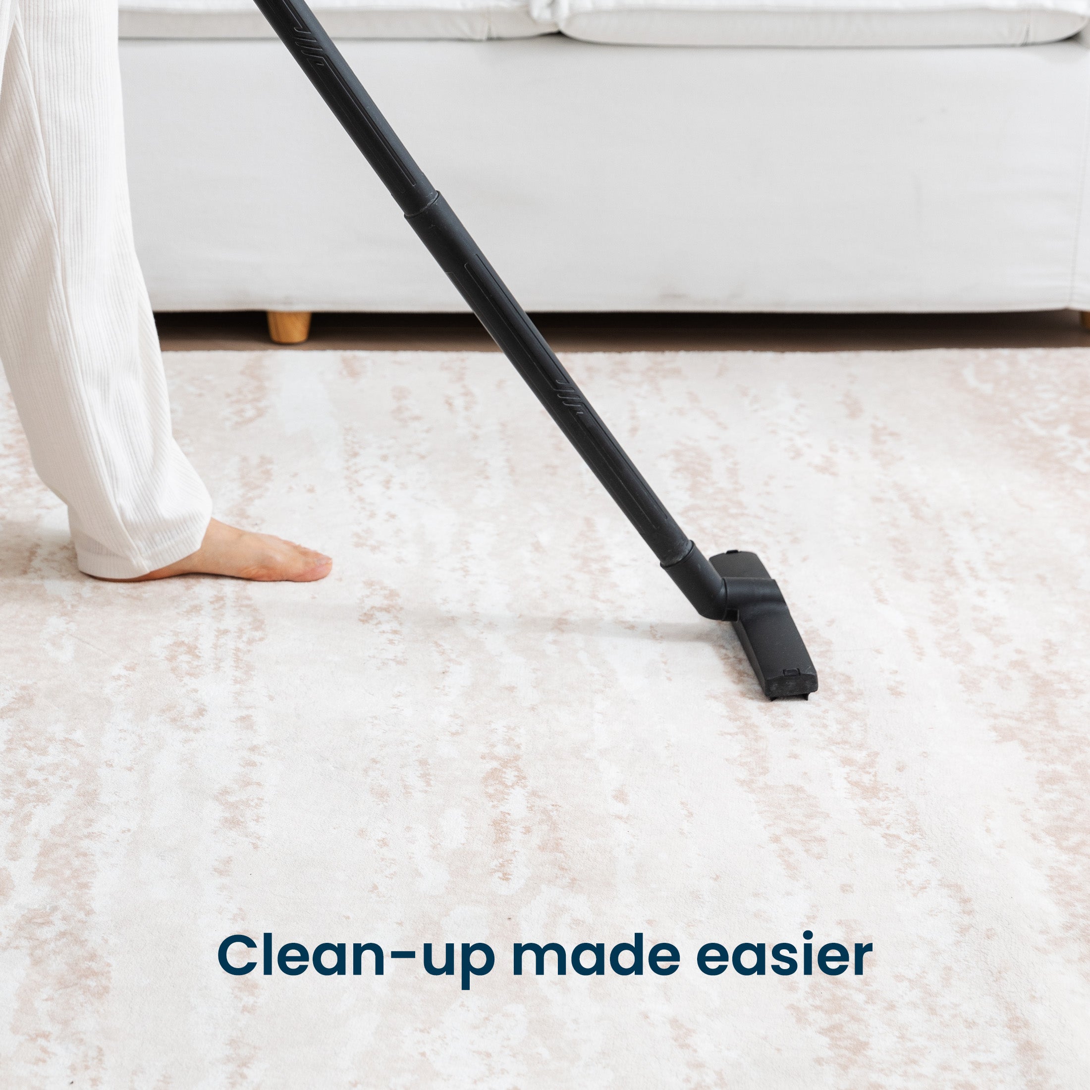 Mat Pad Gripper, Non Slip Reusable PVC Rug Pad Stays in Place, Beige