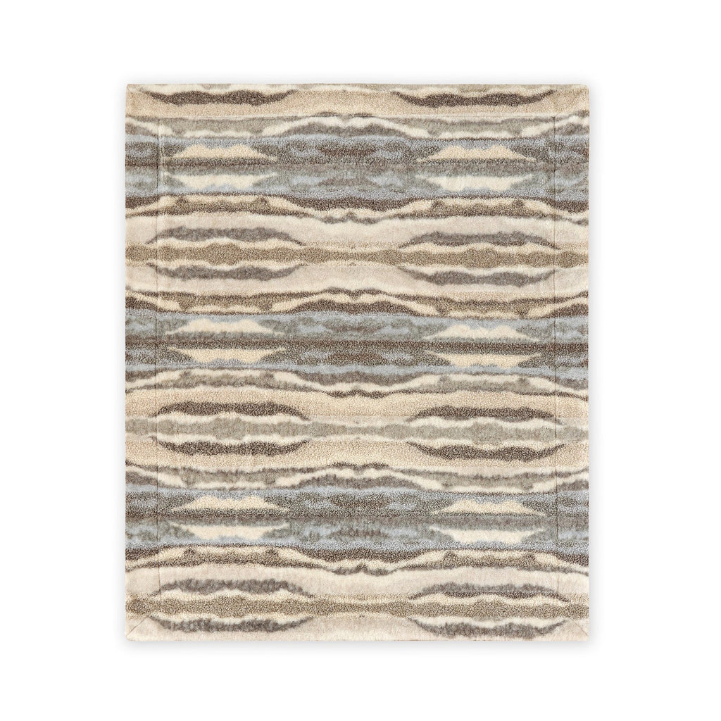 50"× 60" Throw Blanket, Multi-Color Striped Soft Durable Fluffy Faux Fur Bed Blankets