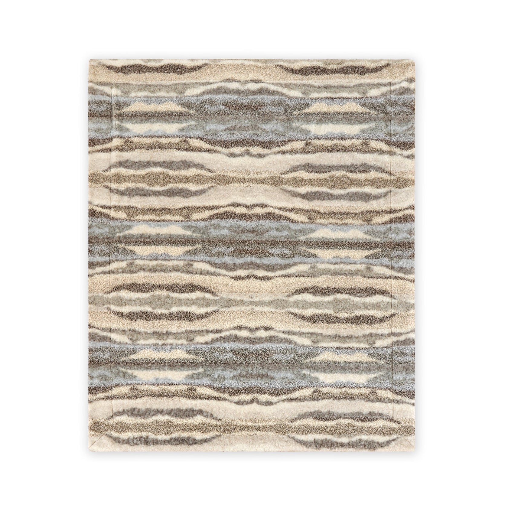 50"× 60" Throw Blanket, Multi-Color Striped Soft Durable Fluffy Faux Fur Bed Blankets