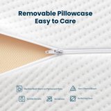 Standard Memory Foam Pillow, Ergonomic Adjustable Orthopedic Contour Bed Pillows Neck Support for Side Back Stomach Sleepers-White