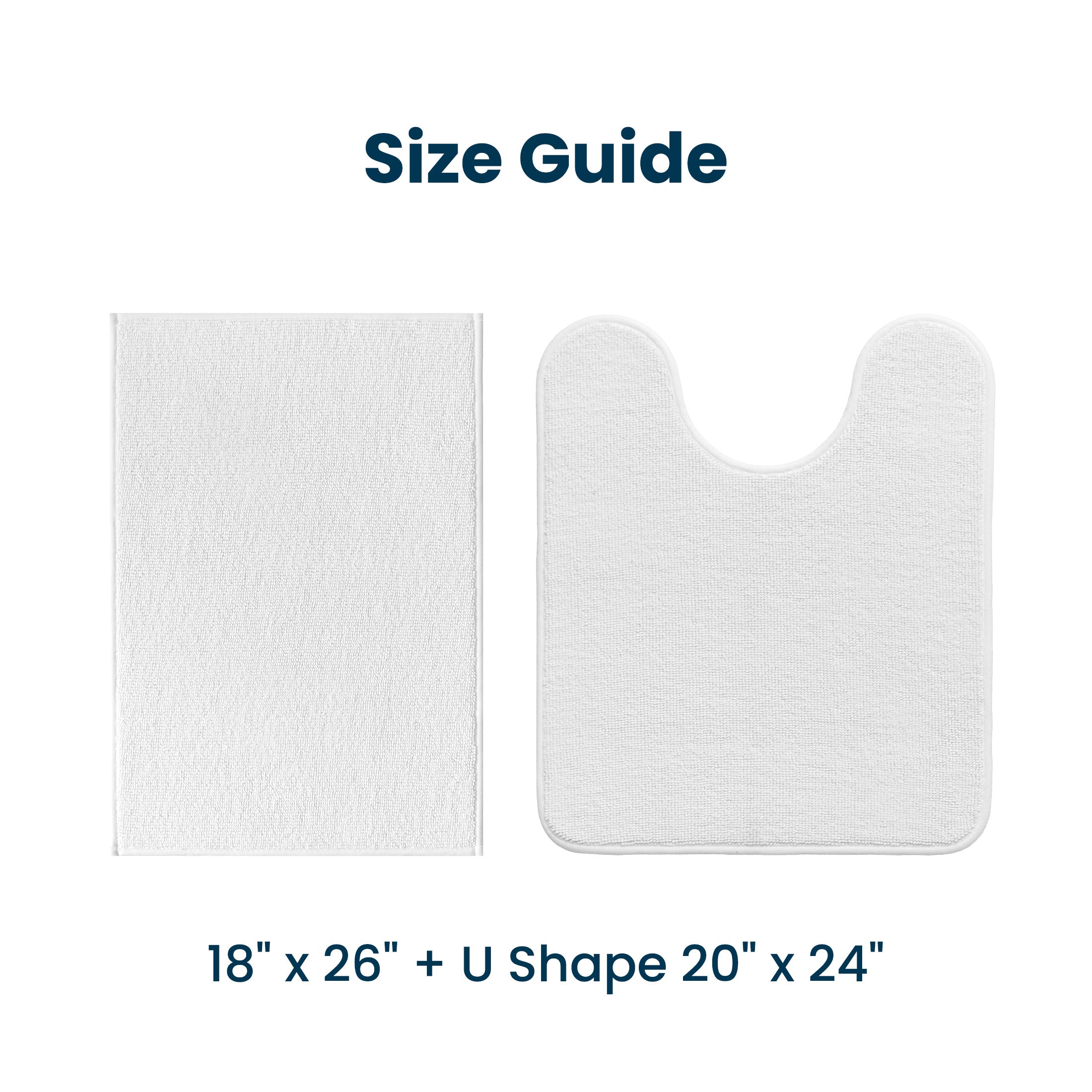 Bathroom Rug, Absorbent Non Slip Bath Mat with Soft Foam Layer, White