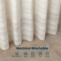 Jacquard Waffle Shower Curtain, Hotel Textured Linen-Look Waterproof Curtains for Bathroom and Bathtubs
