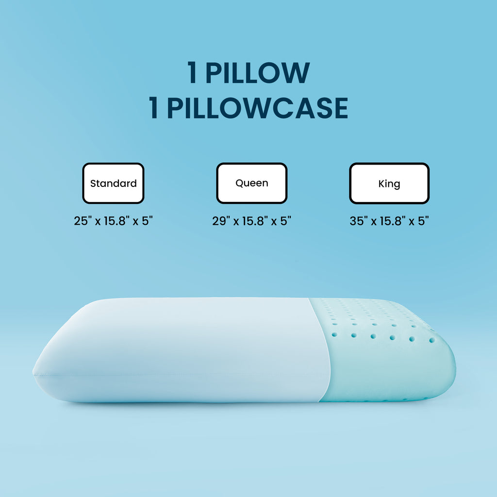 Cooling Memory Foam Pillow - Breathable & Supportive for All Sleep Positions