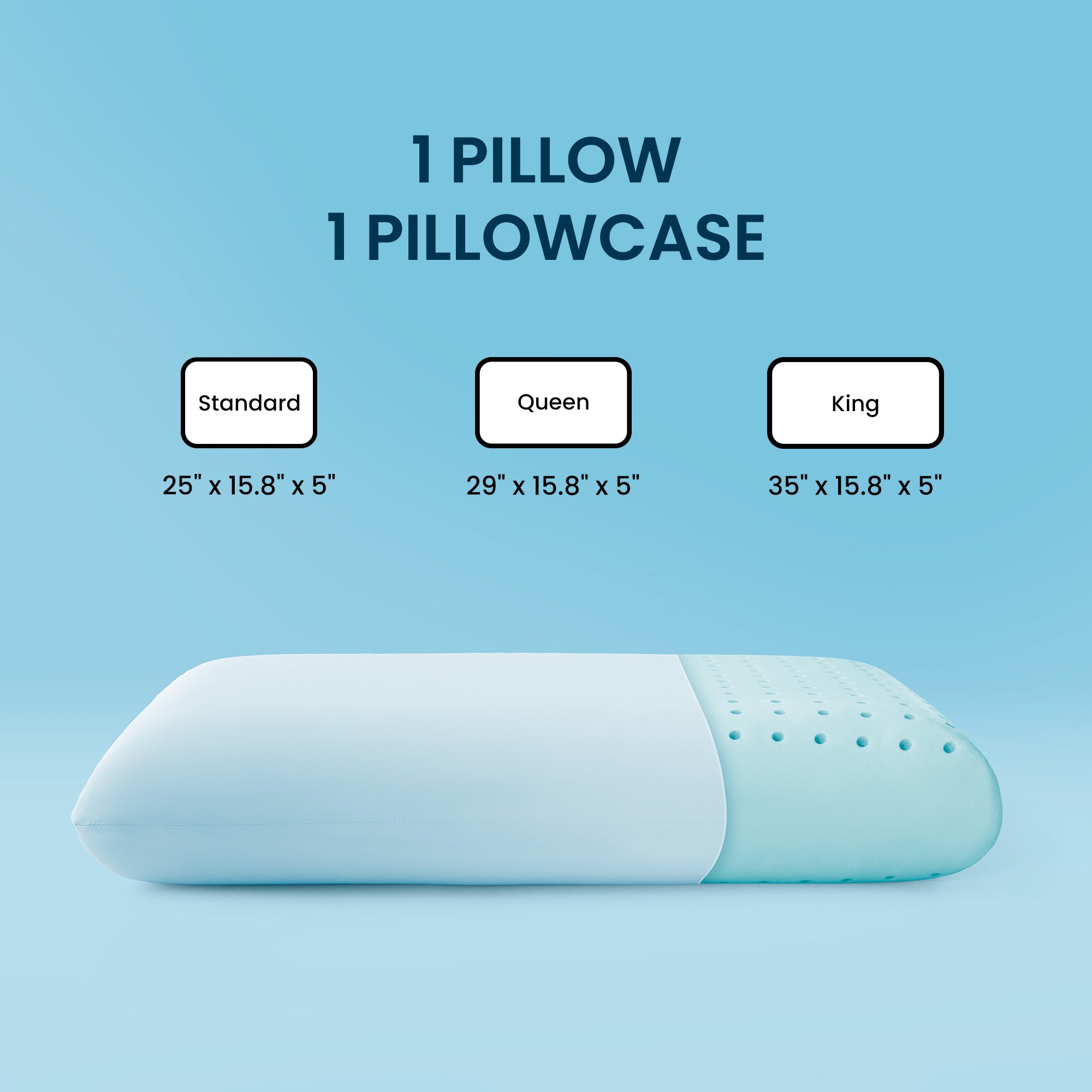Cooling Memory Foam Pillow - Breathable & Supportive for All Sleep Positions