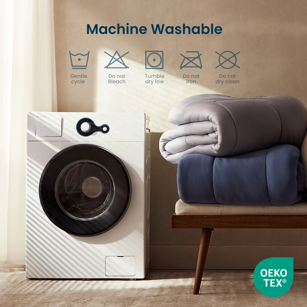 100% Microfiber Jersey Knit Comforter Set Duvet Set with Pillow Shams