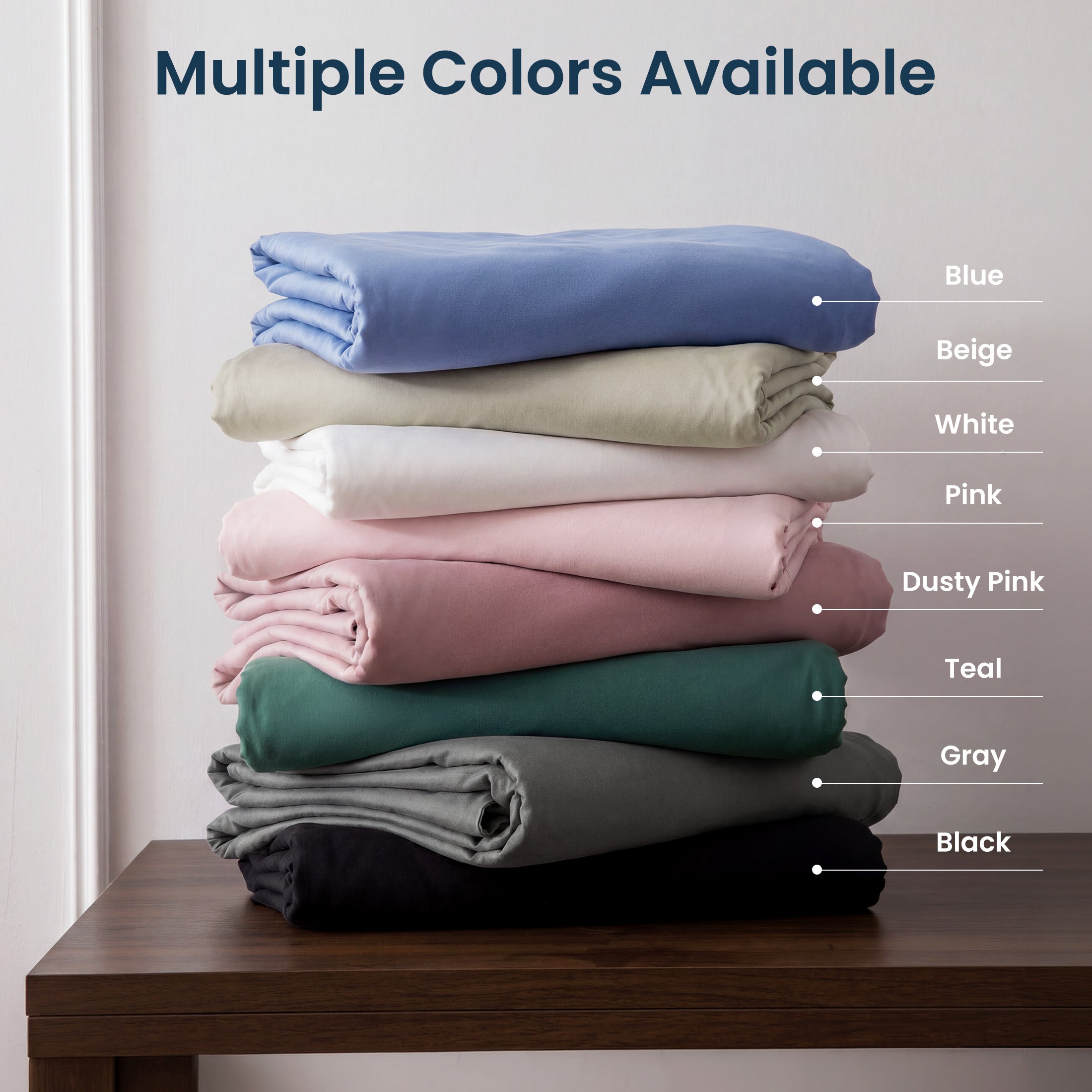 145gsm Duvet Cover Set Soft Jersey-Knit Microfiber Bedding with Zipper & Corner Ties