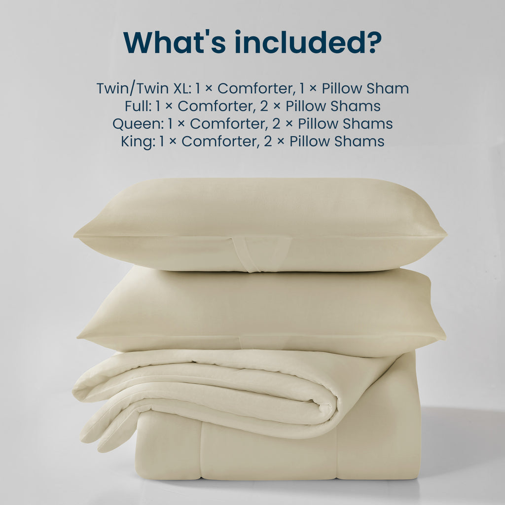 145gsm Luxury Jersey-Knit Comforter Set, Ultra Soft All Season Bedding