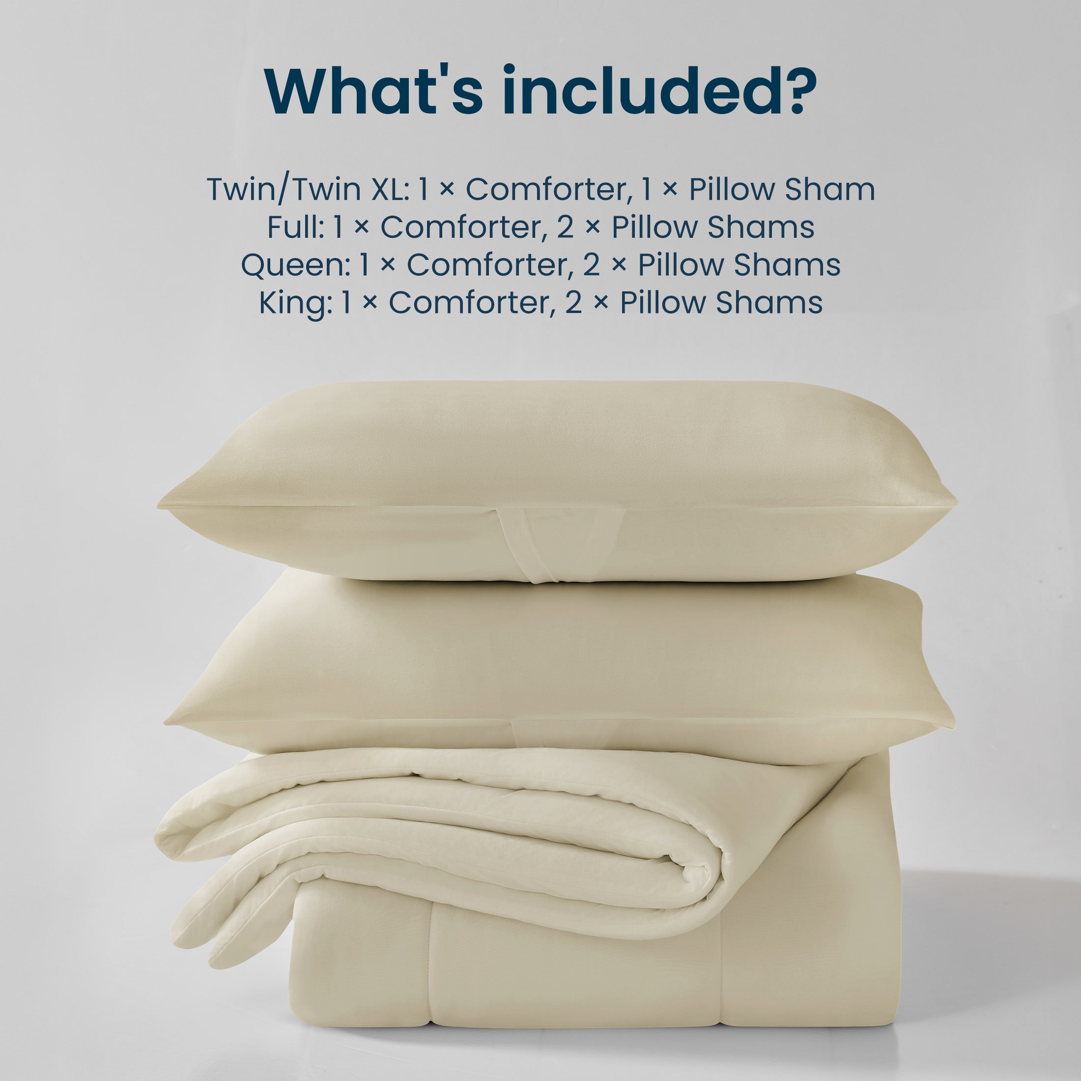 145gsm Luxury Jersey-Knit Comforter Set, Ultra Soft All Season Bedding