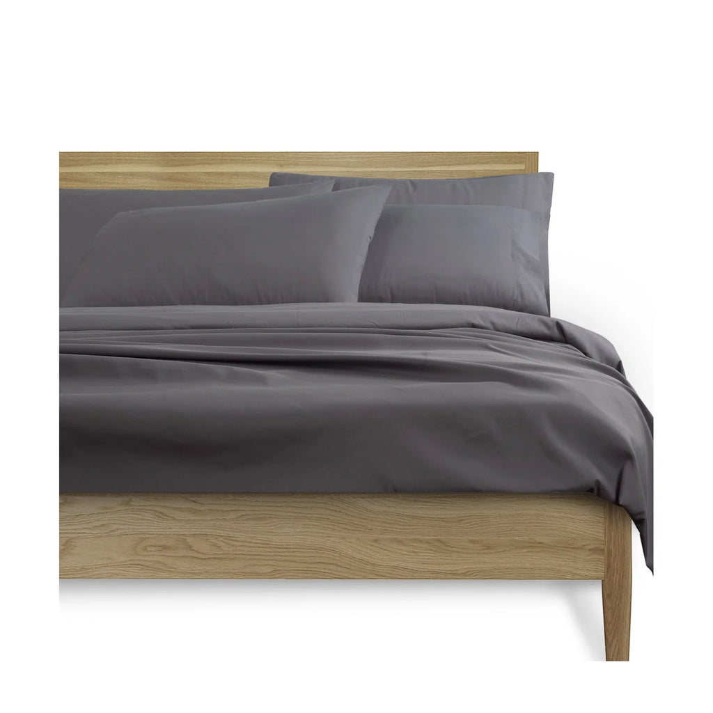 Luxury Peach Skin Solid Bed Sheet Set – Soft High-Density 90GSM Fabric, Precision Stitching, Elasticized Fitted Sheet – Durable & Comfortable for Home Use