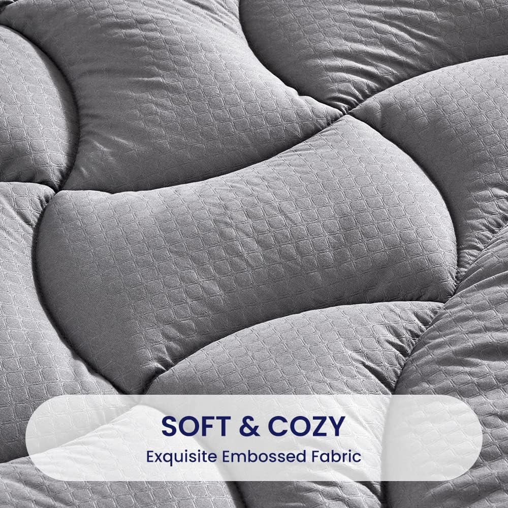 Grey Waterproof Mattress Pad