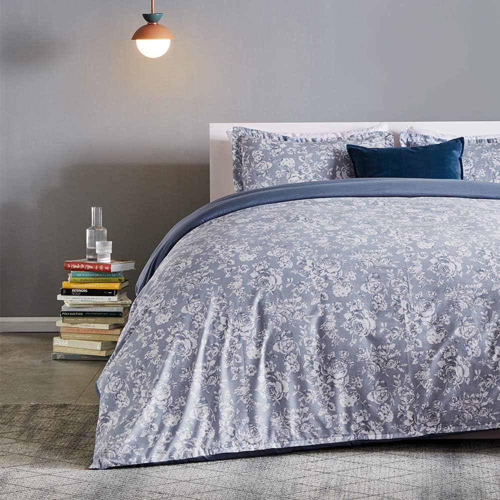 Damask Pattern Printed Duvet Cover Set