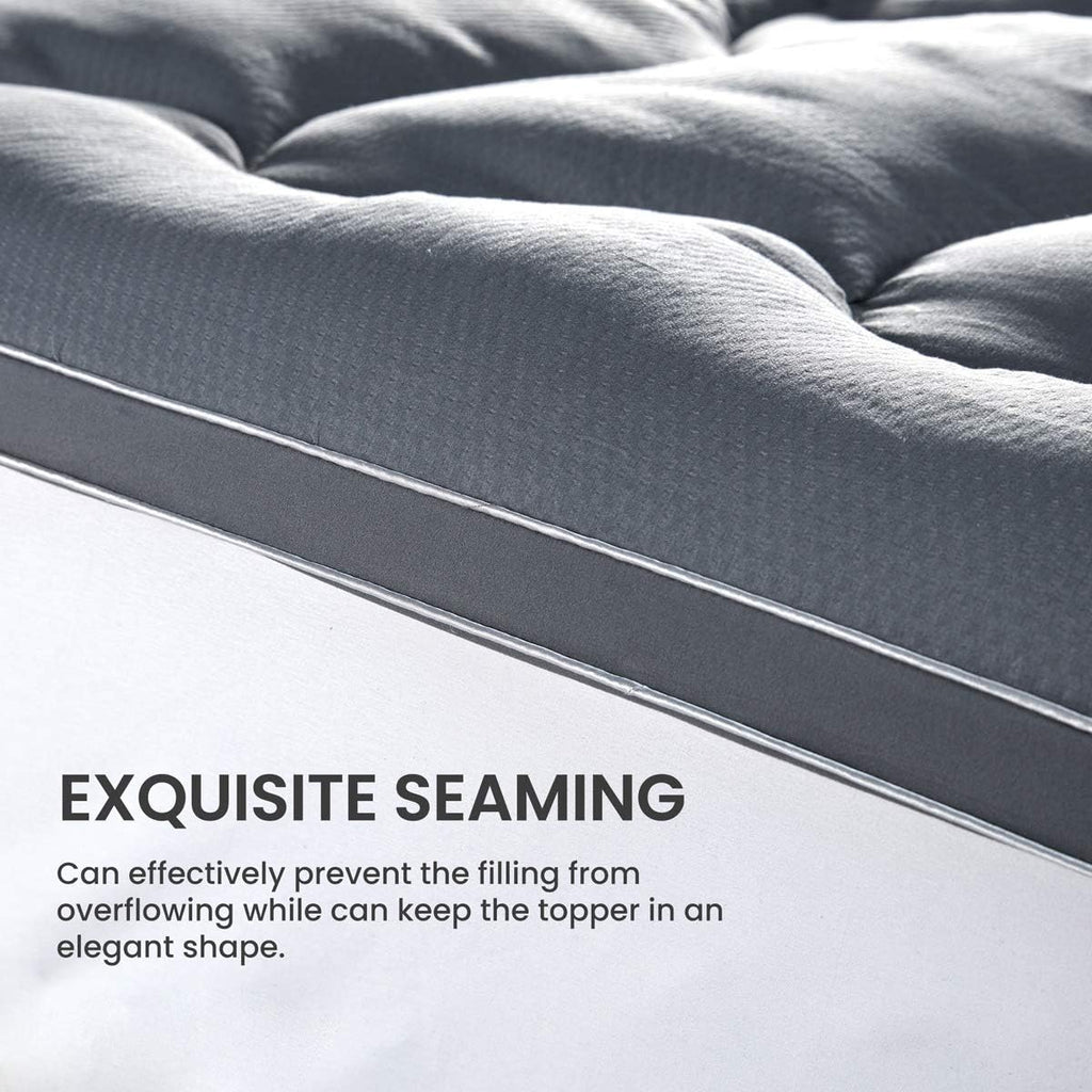 Fluffy Quilted Cooling Mattress Topper