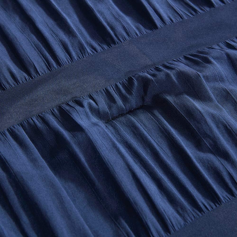 Luxury Seersucker Comforter Set 3-Piece, Soft & Lightweight Down Alternative Comforter Set with Pillow Sham Cooling for Summer