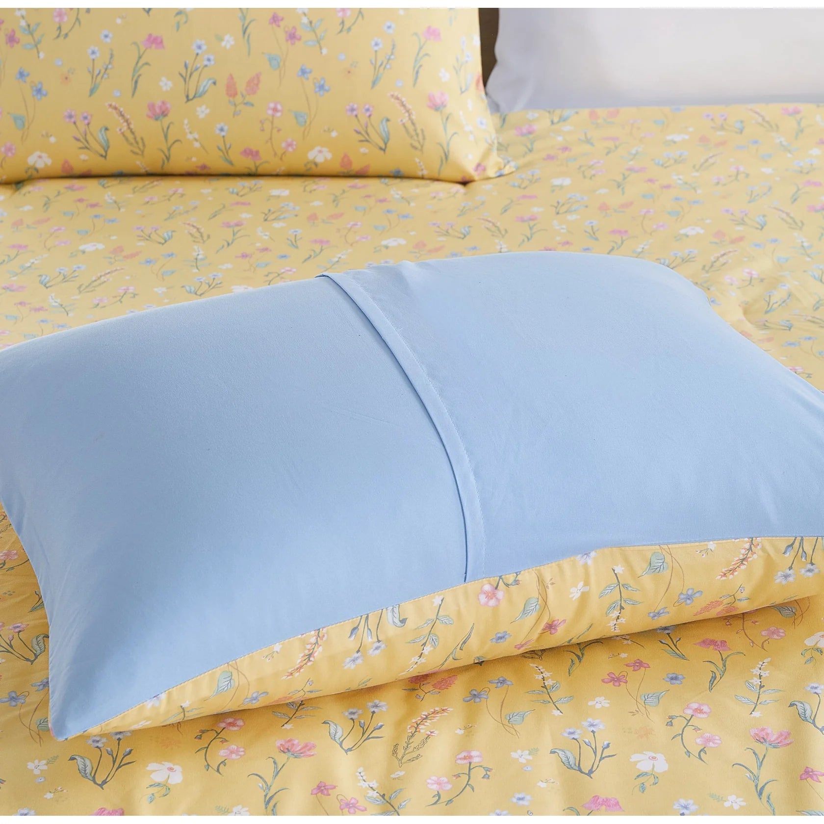 Floral Printed Bed-in-a-Bag Comforter Set, All Season Lightweight Soft Microfiber Bedding, Breathable & Machine Washable