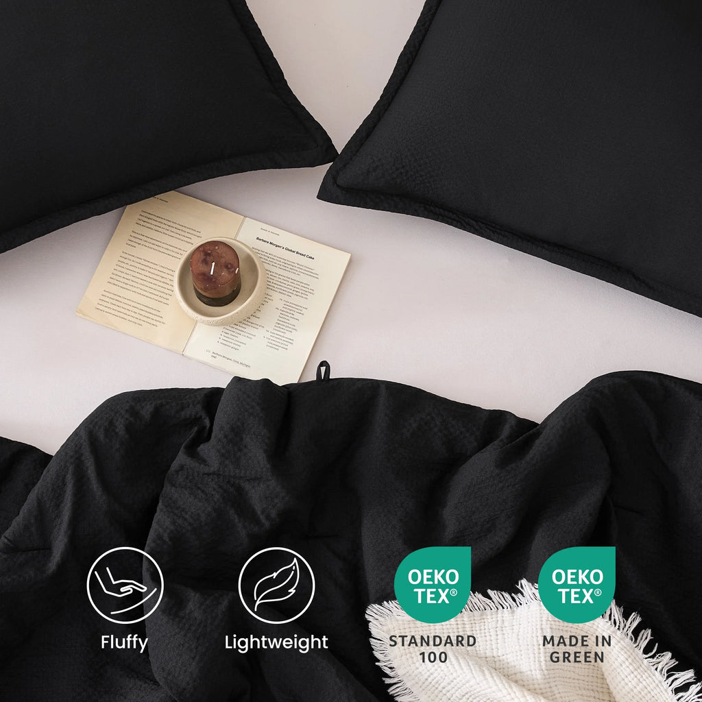 Seersucker Comforter Set, Luxury Ultra Soft Bedding