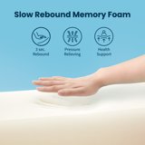 Standard Memory Foam Pillow, Ergonomic Adjustable Orthopedic Contour Bed Pillows Neck Support for Side Back Stomach Sleepers-White