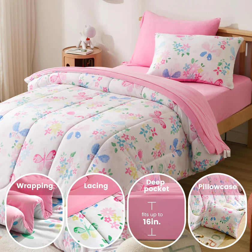 Kids Jersey Knit Comforter Set - Includes Sheets & Pillowcases