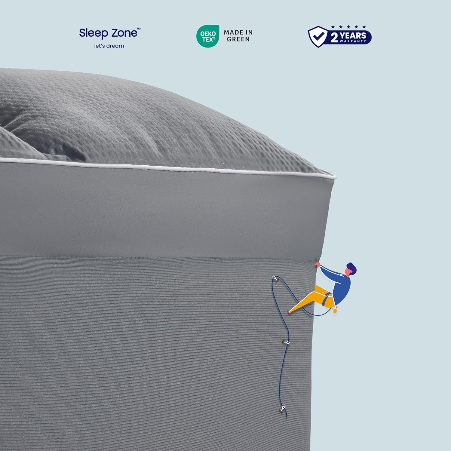 Cooling Mattress Topper, Quilted Fitted Mattress Pad Cover, Soft Fluffy Down Alternative Pillow Top Bed Topper Deep Pocket 8-21 Inch