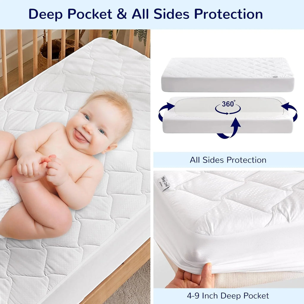 Waterproof Crib Mattress Pad Toddler Mattress Protector