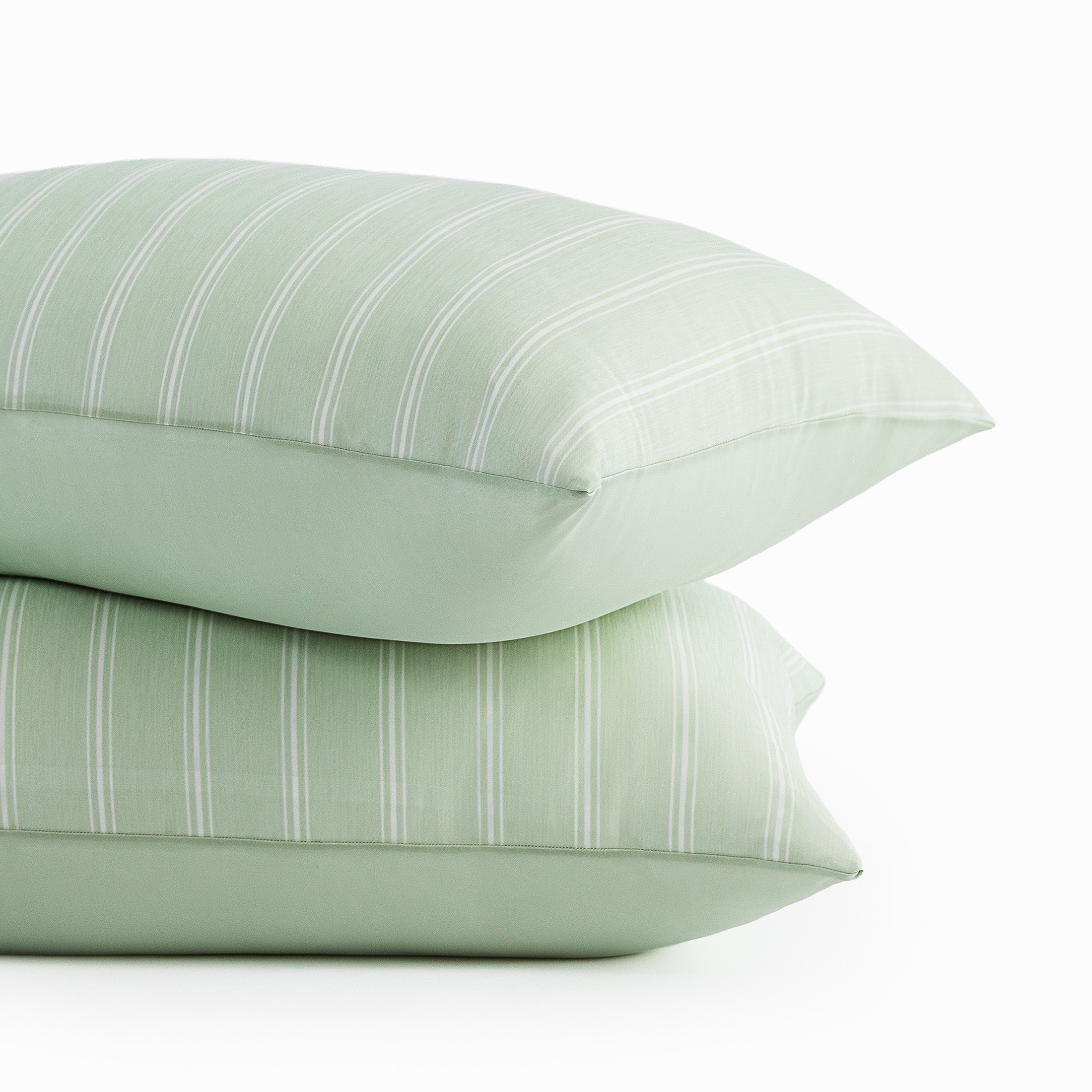 Essential Cooling Stripe Pillowcases 2 Pack, Silky Cool Touch Pillow Cases for Hair & Skin