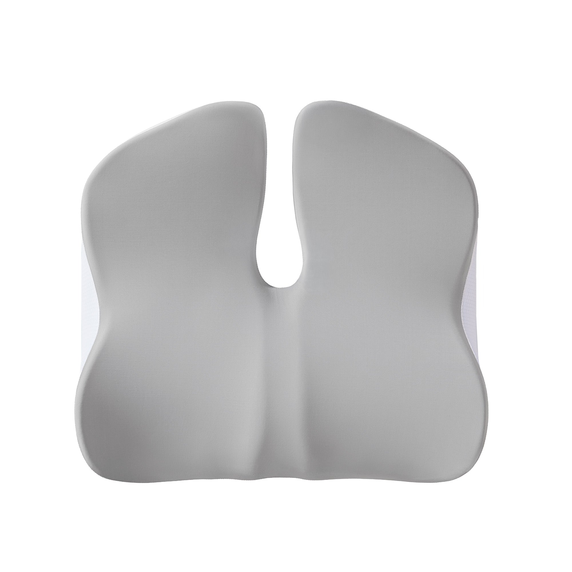 Memory Foam Seat Cushion, 17.7"×16.2"×4.7", White & Gray, Ergonomic Pressure Relief