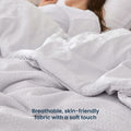 3D Waffle Comforter Set, OEKO-TEX Ultra-Soft Down Alternative Bedding