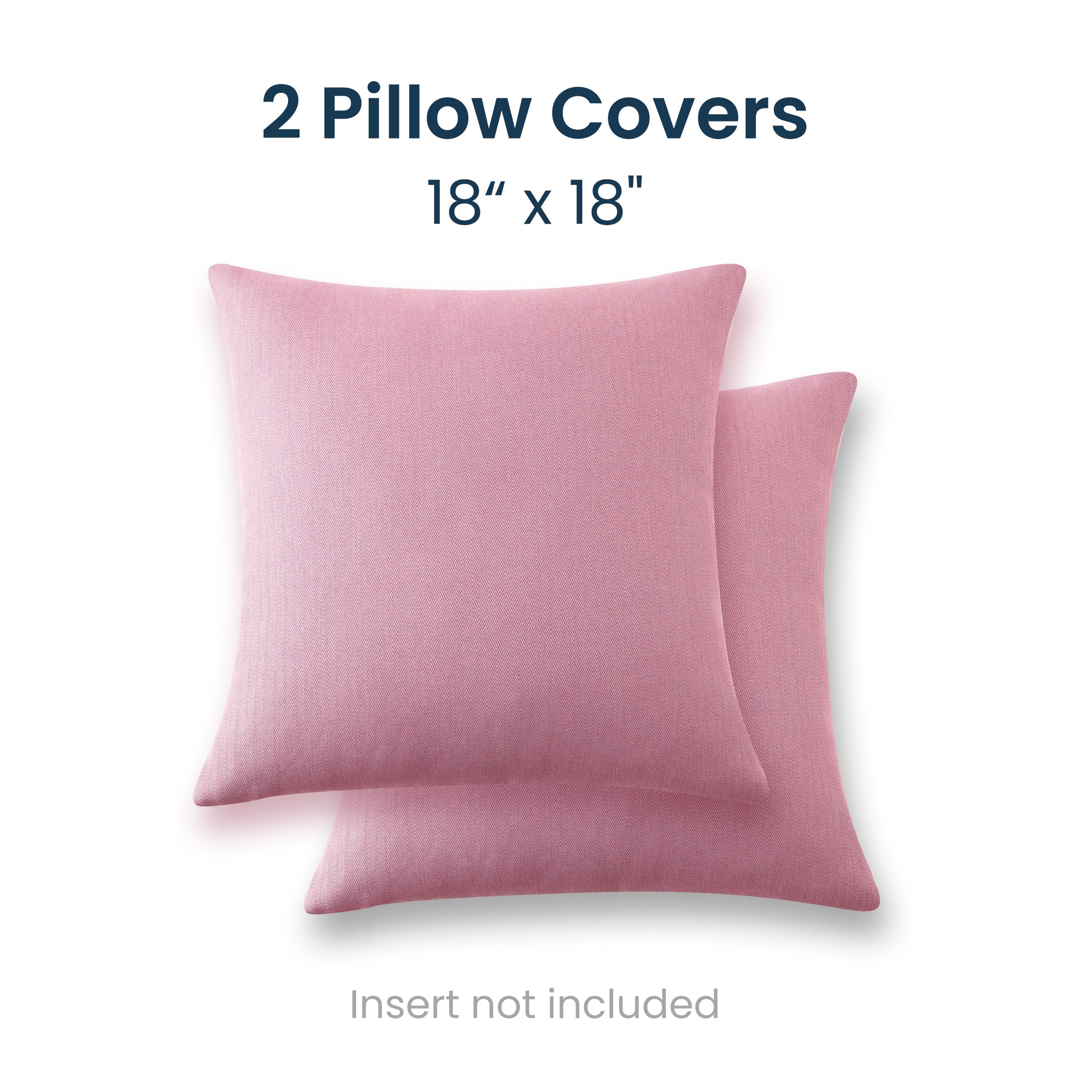 18×18 Inch Throw Pillow Covers (2 Pack), Chevron Pattern