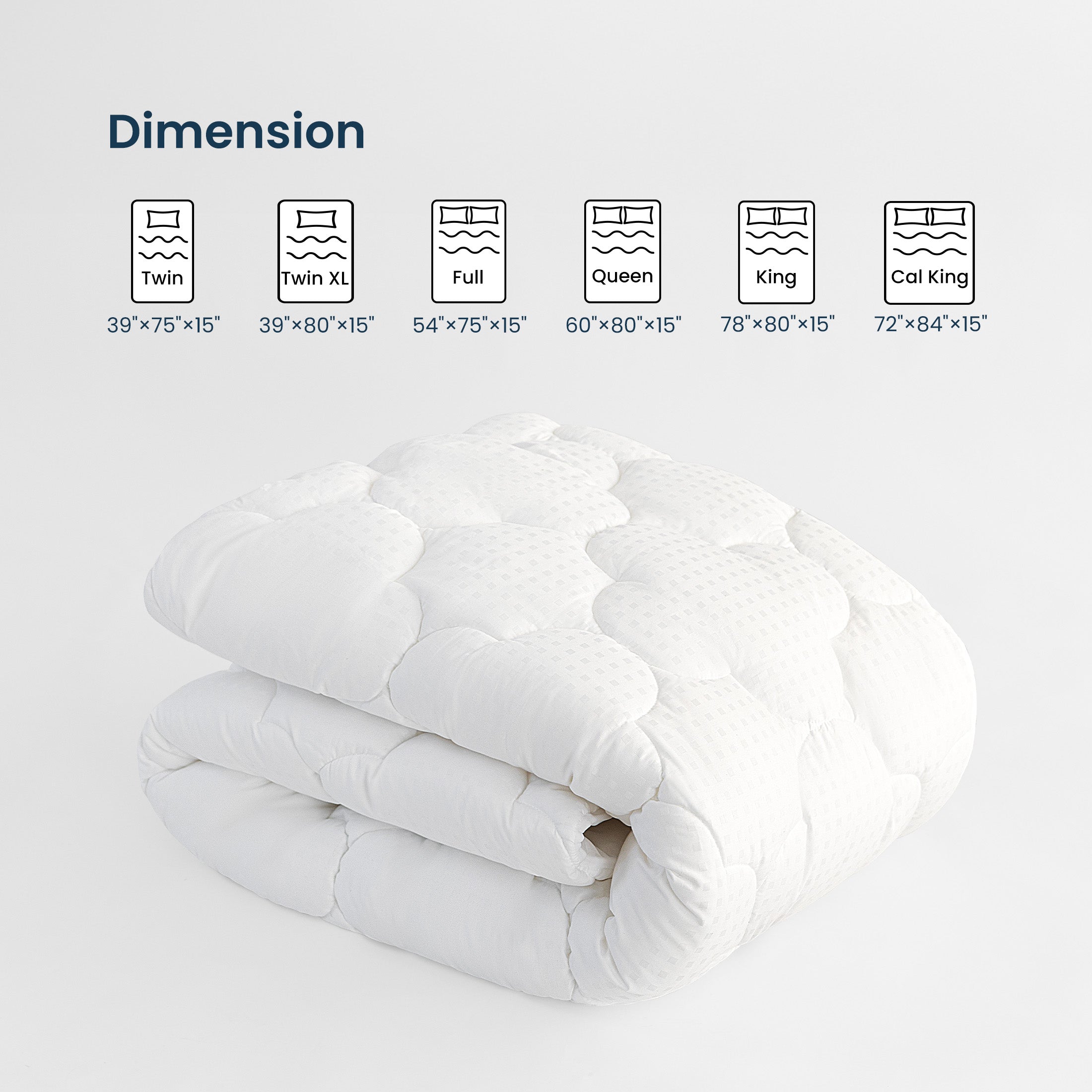 Mattress Pad, Cotton Clover Mattress Cover Deep Pocket Quilted Fitted