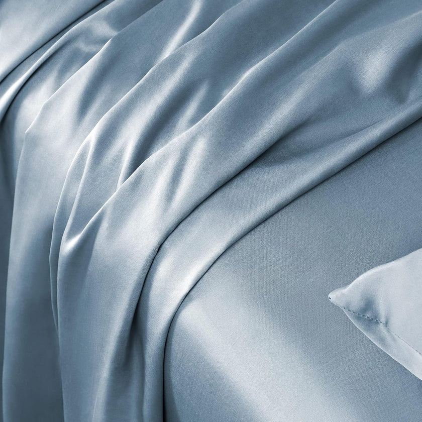 100% Viscose Derived from Bamboo, Silky Cooling Sheet Set, 16" Deep Pocket, Breathable & Soft Bed Sheets