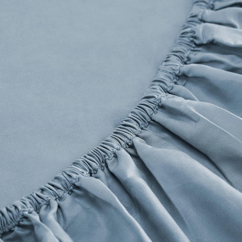 100% Viscose Derived from Bamboo, Silky Cooling Sheet Set, 16" Deep Pocket, Breathable & Soft Bed Sheets