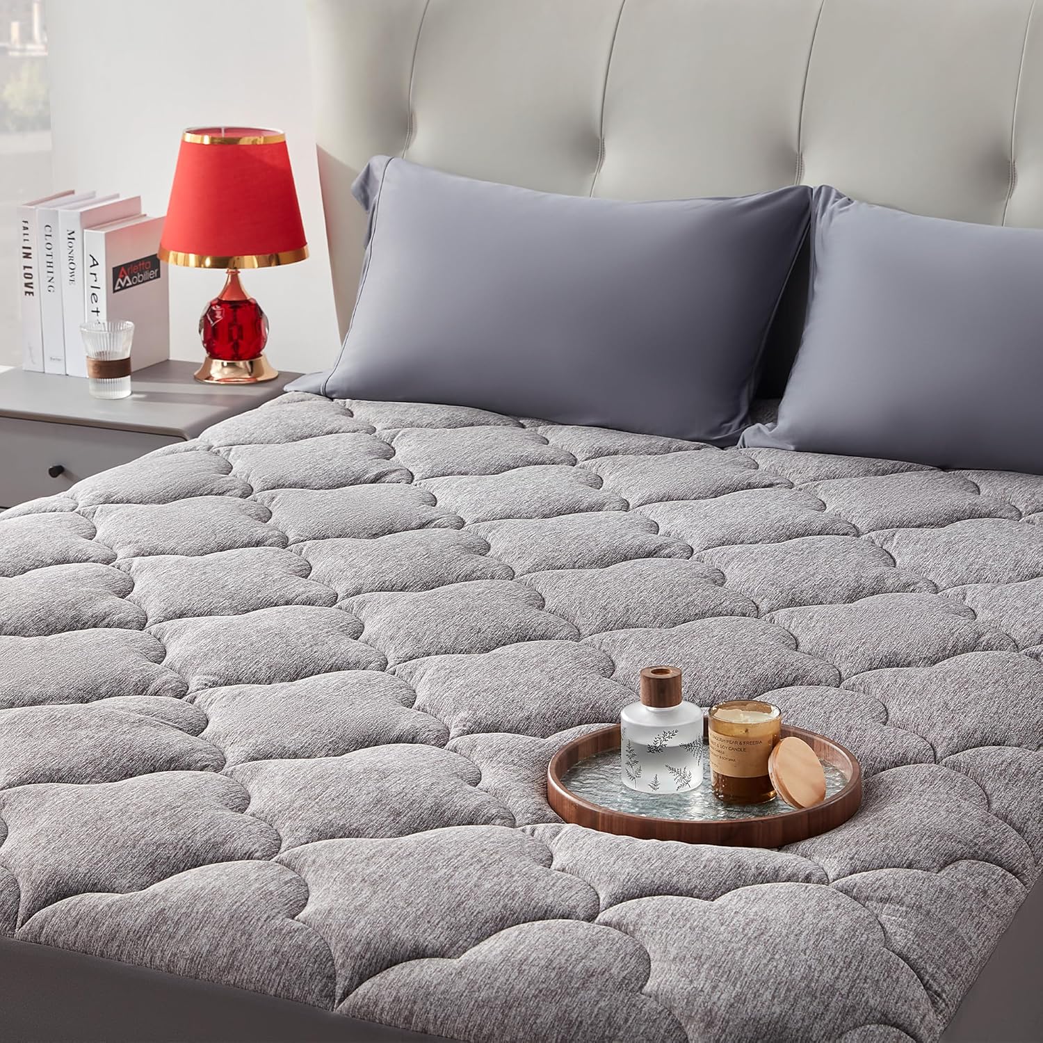 Jersey Knit Fitted Mattress Pad - Embossed & Deep Pocket