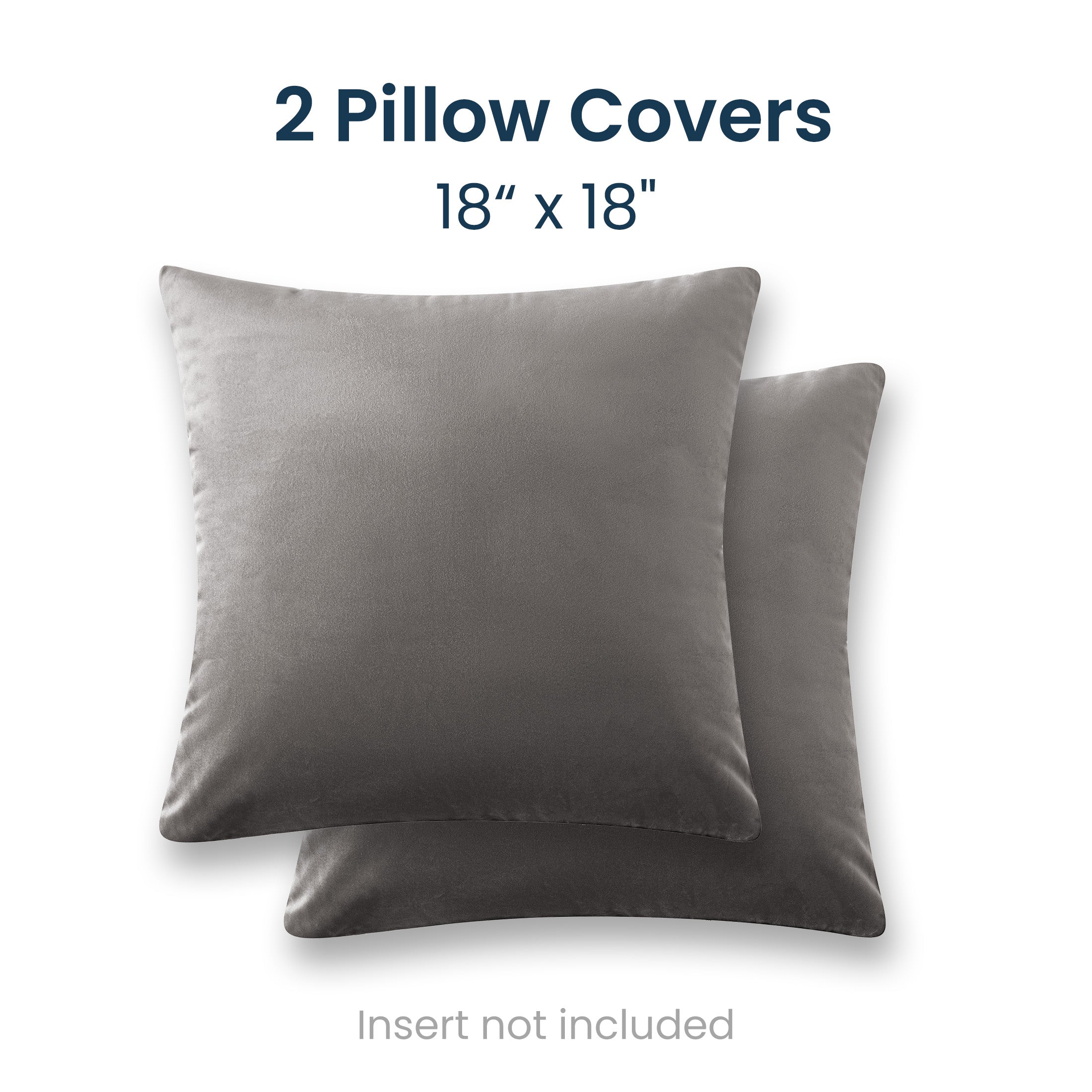 2 Pack 18"x18" Crystal Velvet Decorative Throw Pillow Covers