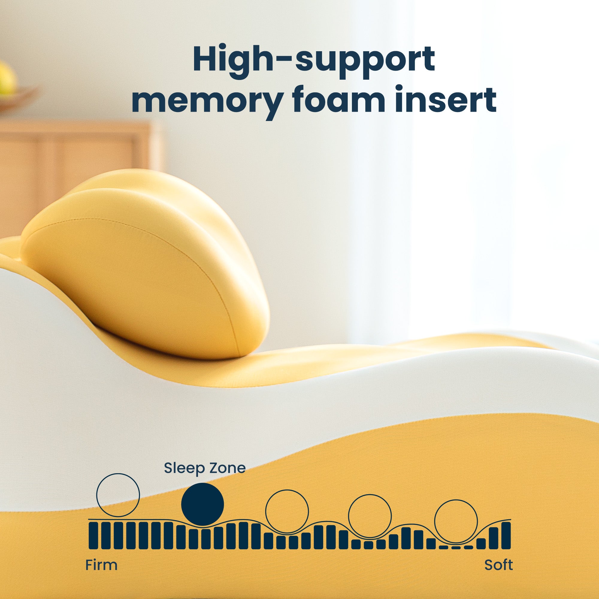 Memory Foam Reading Pillow, Multi-Position Support Bed Pillow for Petite Adults