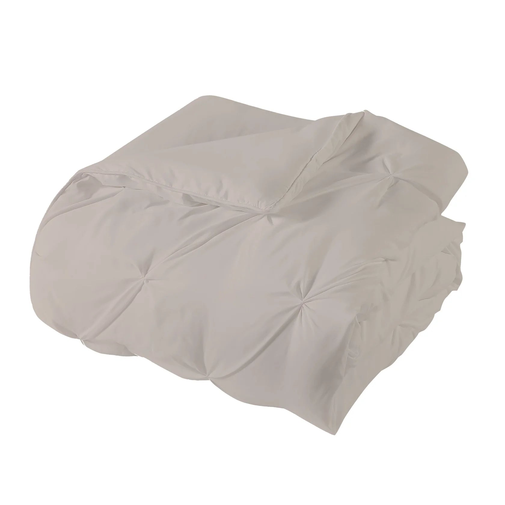 Pinch Pleat Comforter Set, Soft Lightweight Polyester Bedding with Elegant Pleated Design, All Season Warmth, Durable & Machine Washable