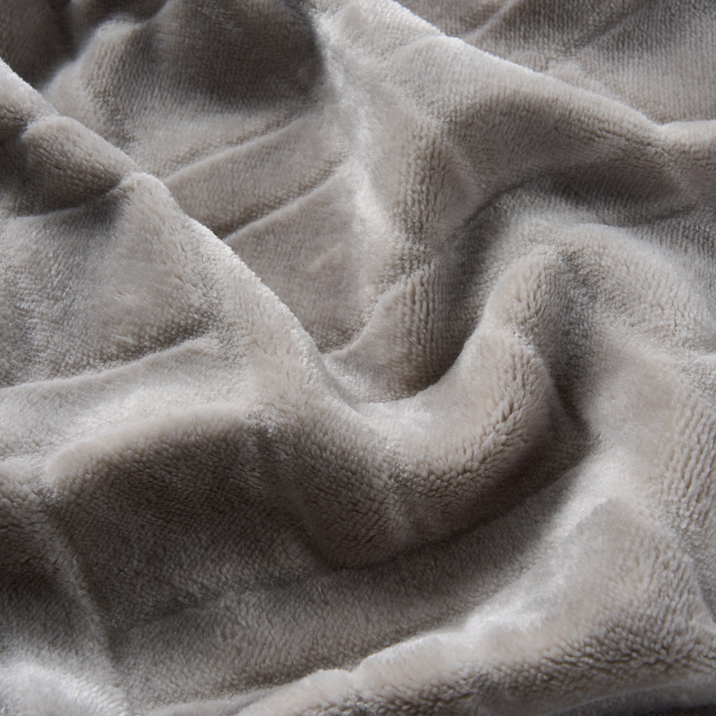 Plush Fringe Blanket Set, 240GSM Flannel, Diamond Quilted, Soft & Warm with Decorative Fringe