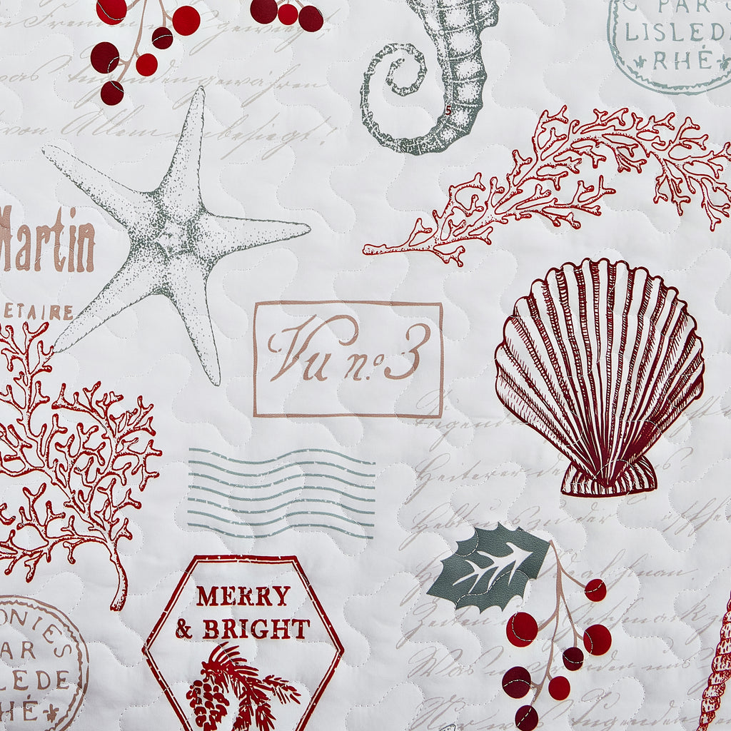 Christmas Style Lightweight Microfiber Quilt Set, Soft & Breathable Bedspread, All Season Use, Machine Washable