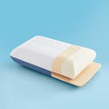 Standard Cooling Thick Memory Foam Pillow, Adjustable Height 2-Layer Design Neck Support for Side Back Stomach Sleepers-Blue