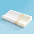 Standard Memory Foam Pillow, Ergonomic Adjustable Orthopedic Contour Bed Pillows Neck Support for Side Back Stomach Sleepers-White