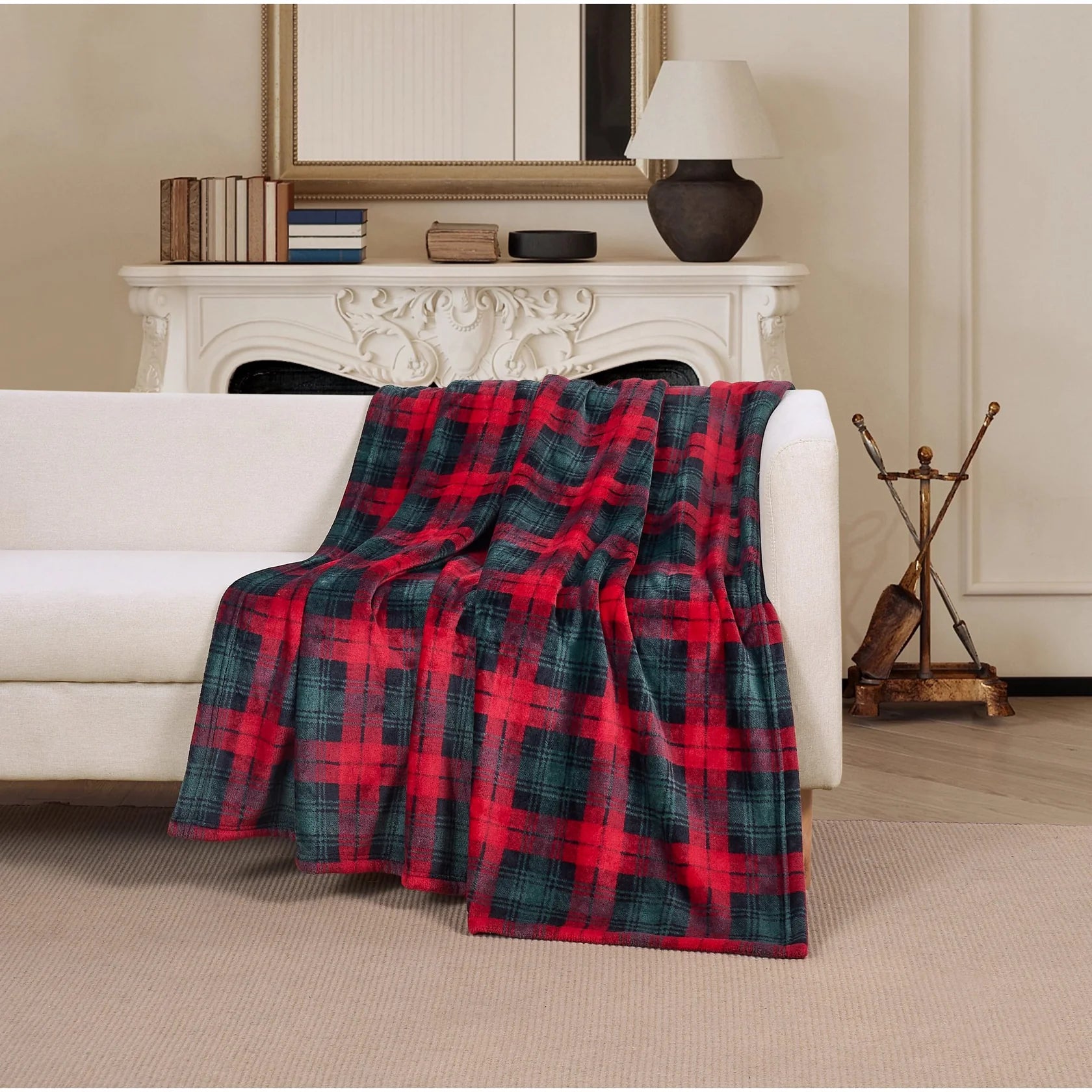 Flannel Throw Blanket, Soft, Warm, Durable Winter Blanket, for Bed, Couch & Travel, Machine Washable