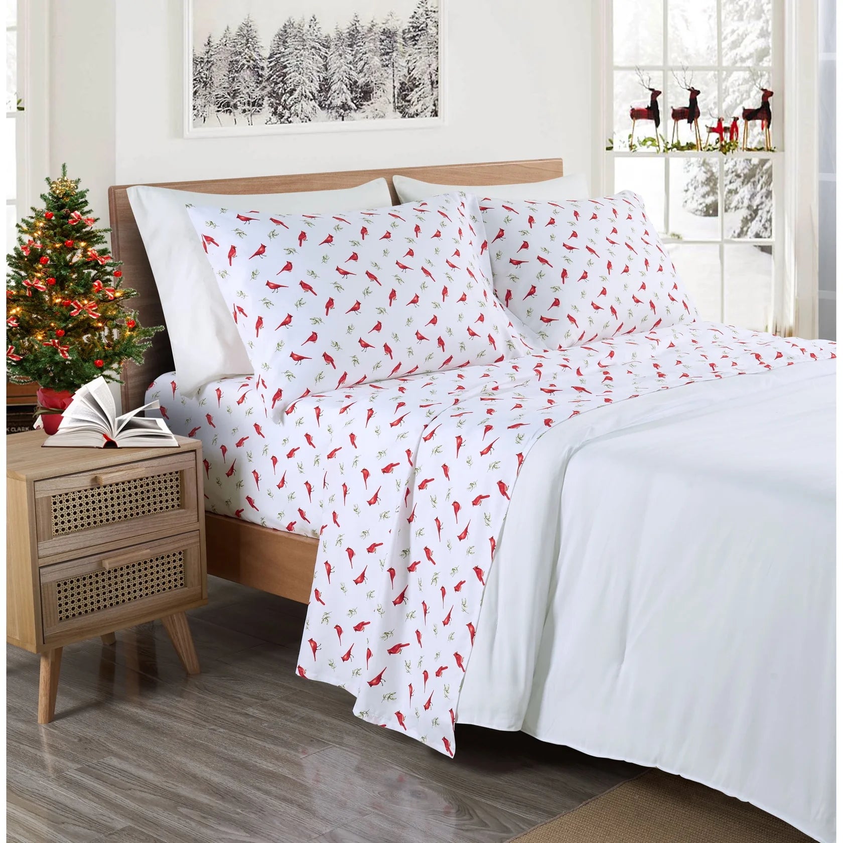 Luxury Peach Skin Printed Bed Sheet Set – Soft High-Density 90GSM Fabric, Precision Stitching, Elasticized Fitted Sheet – Durable & Comfortable for Home Use