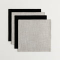 15“×15” Reversible Tablecloths, Linen-like Waterproof Table Linen (Set of 4)