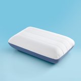 Standard Cooling Thick Memory Foam Pillow, Adjustable Height 2-Layer Design Neck Support for Side Back Stomach Sleepers-Blue