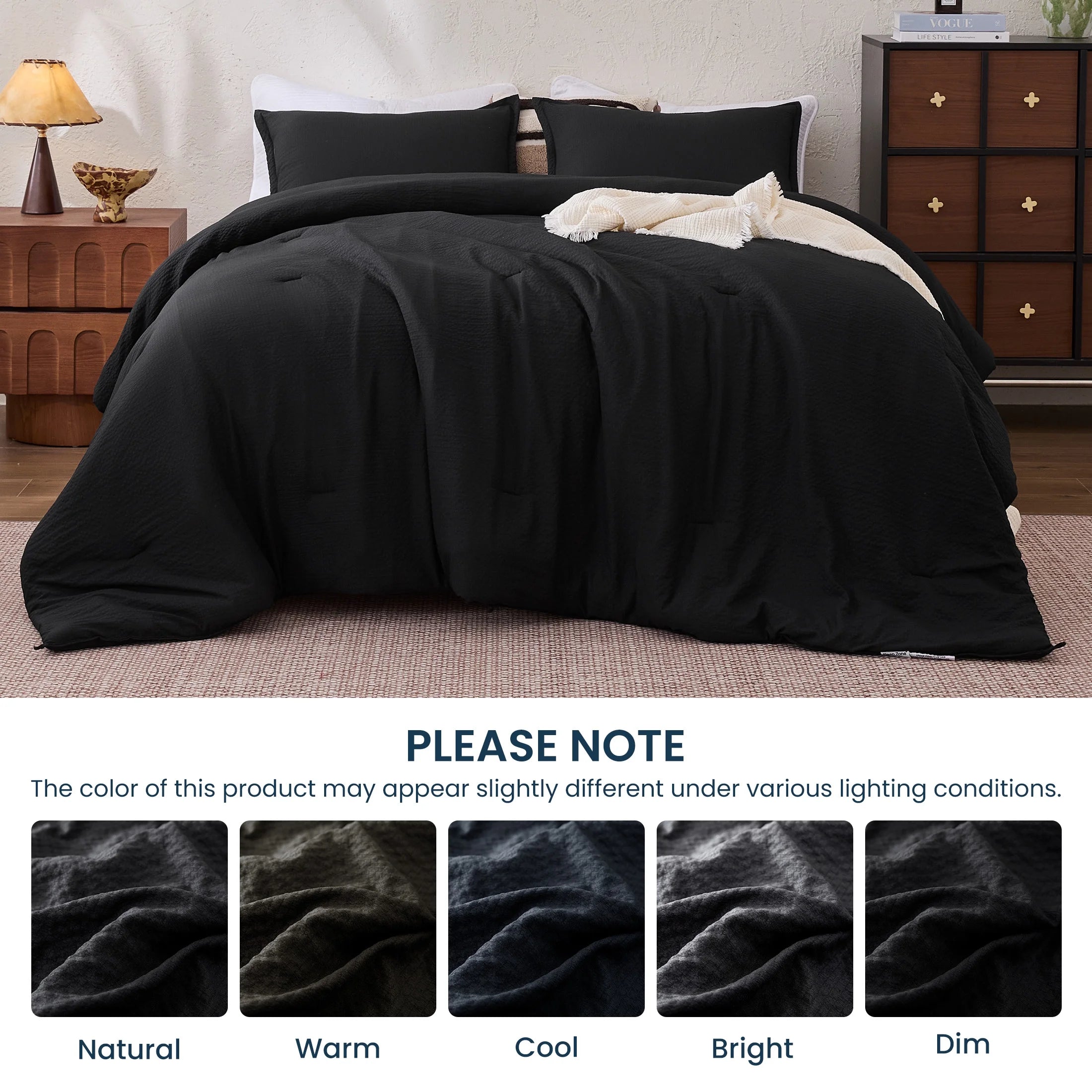 Seersucker Comforter Set, Luxury Ultra Soft Bedding