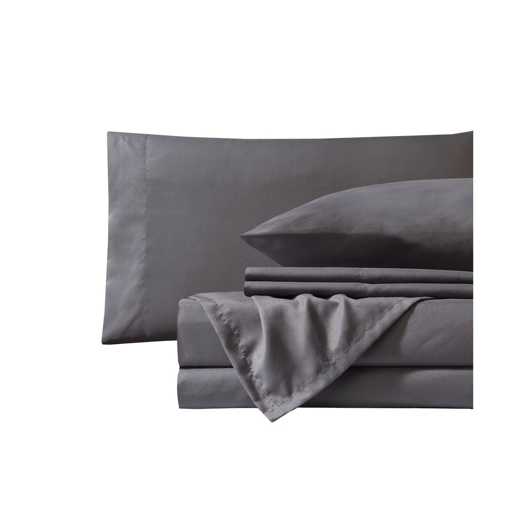 Luxury Peach Skin Solid Bed Sheet Set – Soft High-Density 90GSM Fabric, Precision Stitching, Elasticized Fitted Sheet – Durable & Comfortable for Home Use